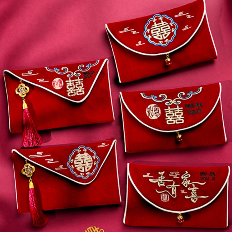 Embroidery Bag - 1 unidad de sobre rojo para