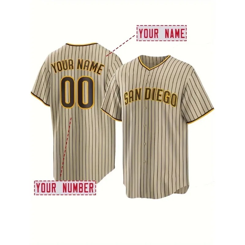 Embroidery Jersey - Camiseta de béisbol bordada con nombre