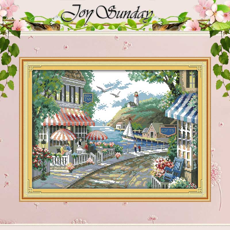 Embroidery X Pattern - The Seaside Cafe-Conjunto de punto de