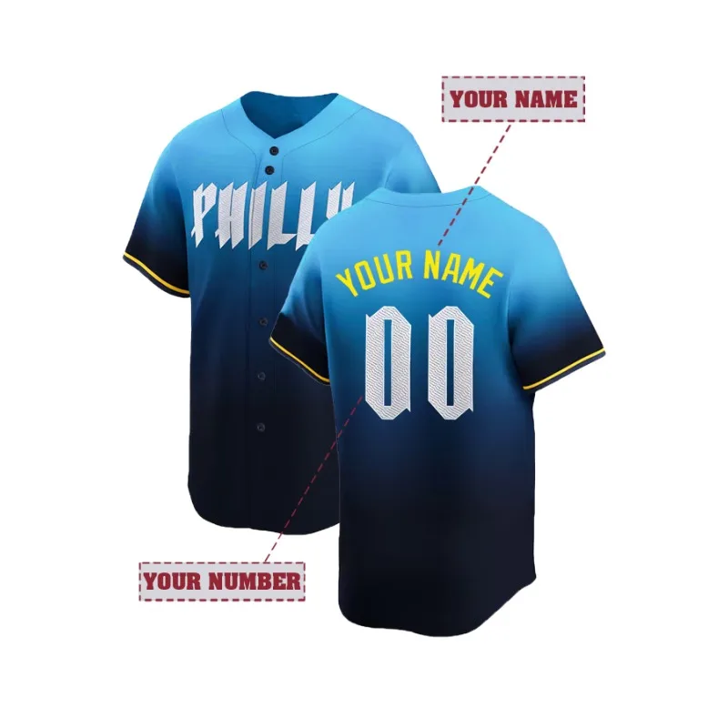 Embroidery Jersey - Camiseta de béisbol bordada con nombre