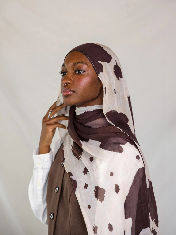 Embroidery Hijab - Nuevo Hiyab Modal con Estampado de