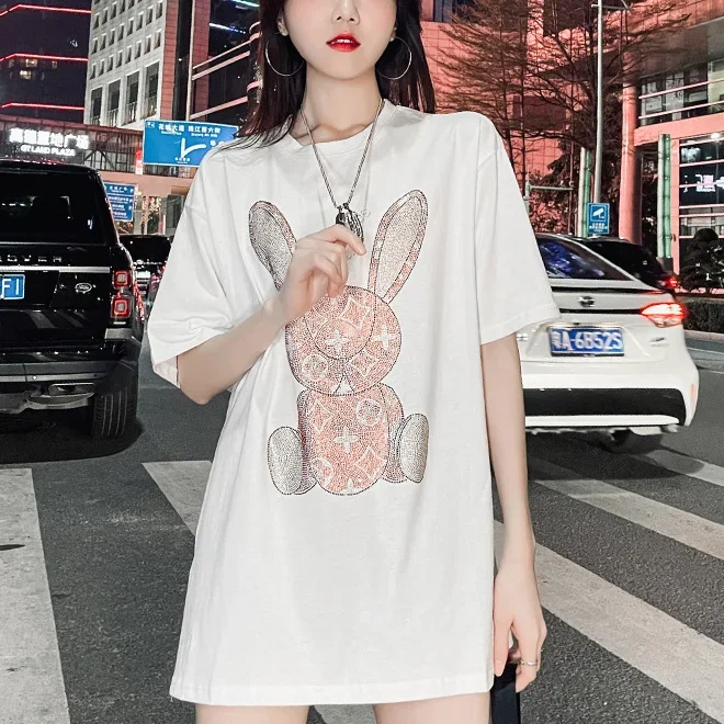 Embroidery Origin - Camiseta informal de verano para mujer: