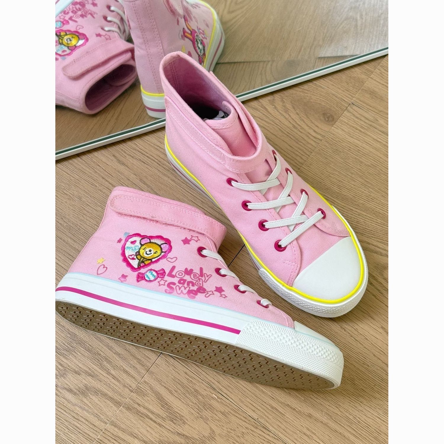 Embroidery Lace - Zapatillas de Lona Rosas Lindas con