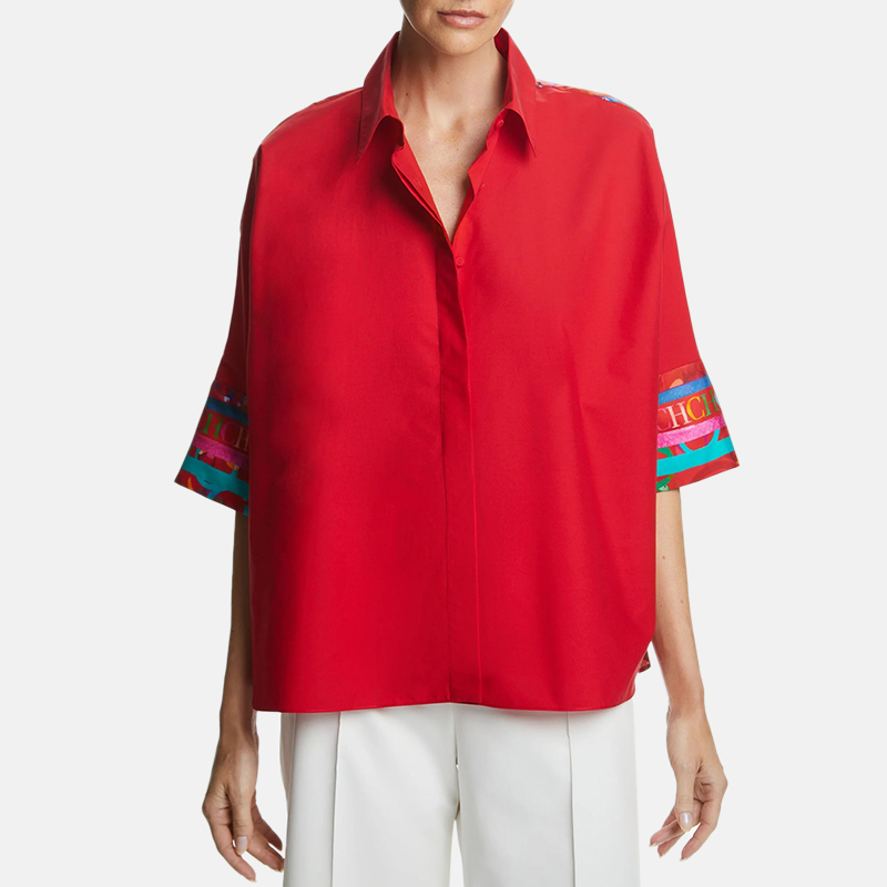 Embroidery Motif - Camisas femeninas, blusa informal para mujer,