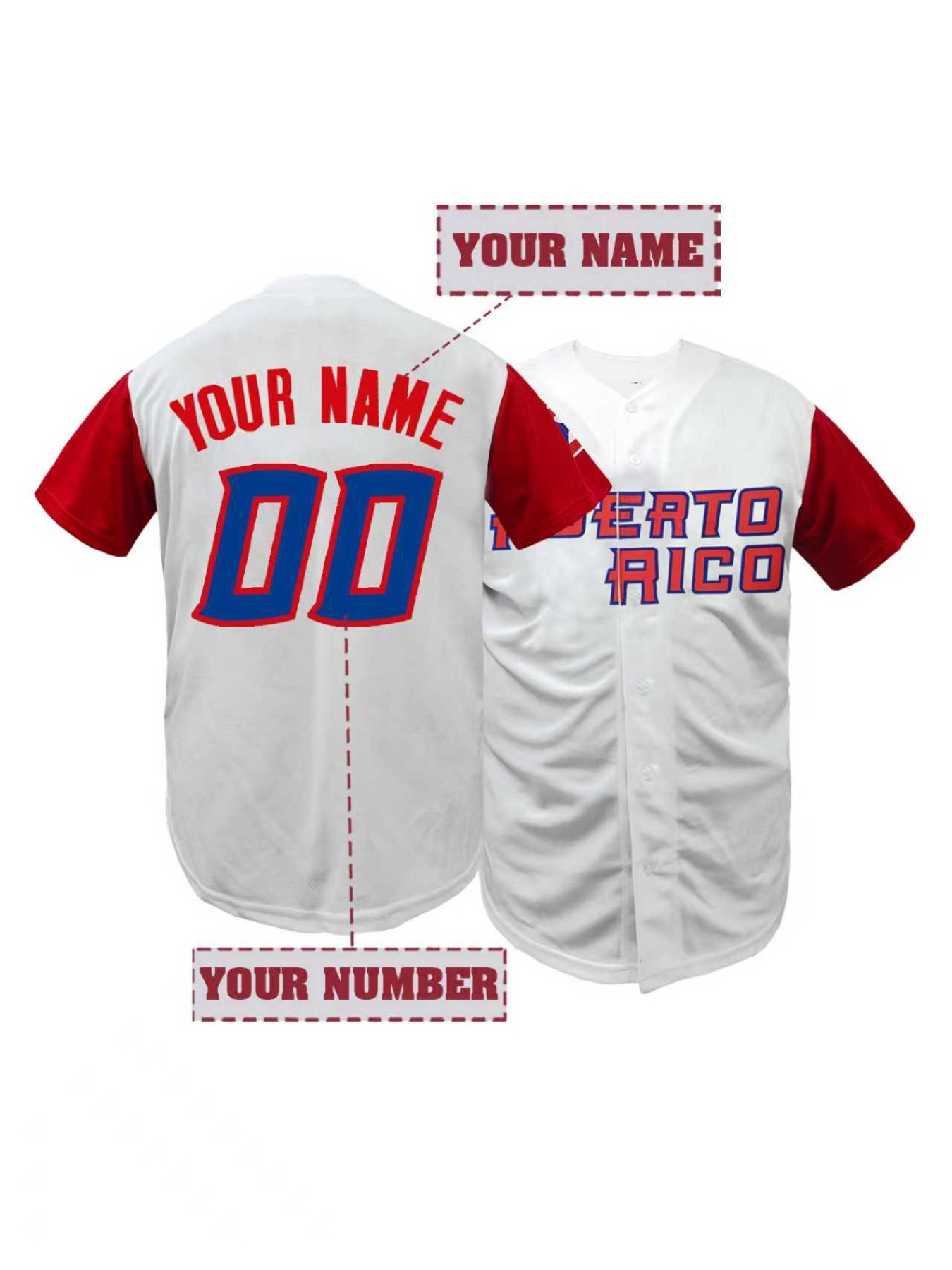 Embroidery Jersey - Camiseta de Béisbol Personalizada para Hombre
