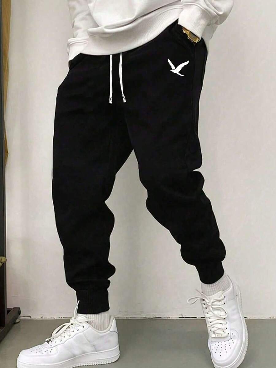 Embroidery Jersey - Pantalones deportivos informales para hombre, corte