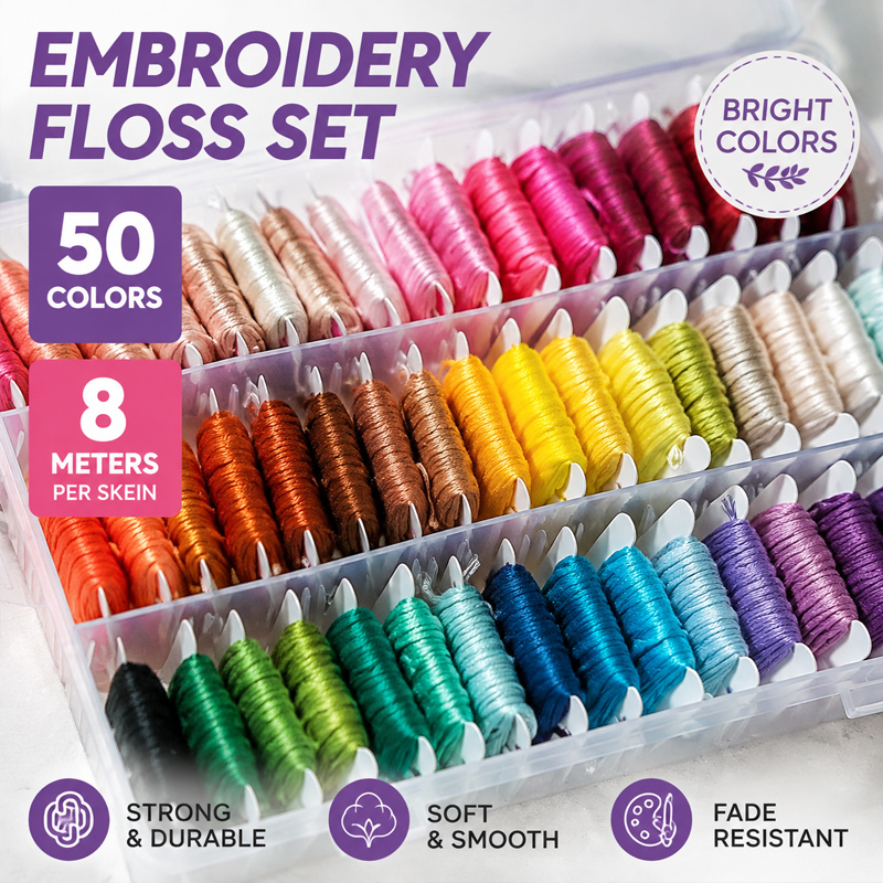 Embroidery Kit - Kit de Hilos de Bordar 100%