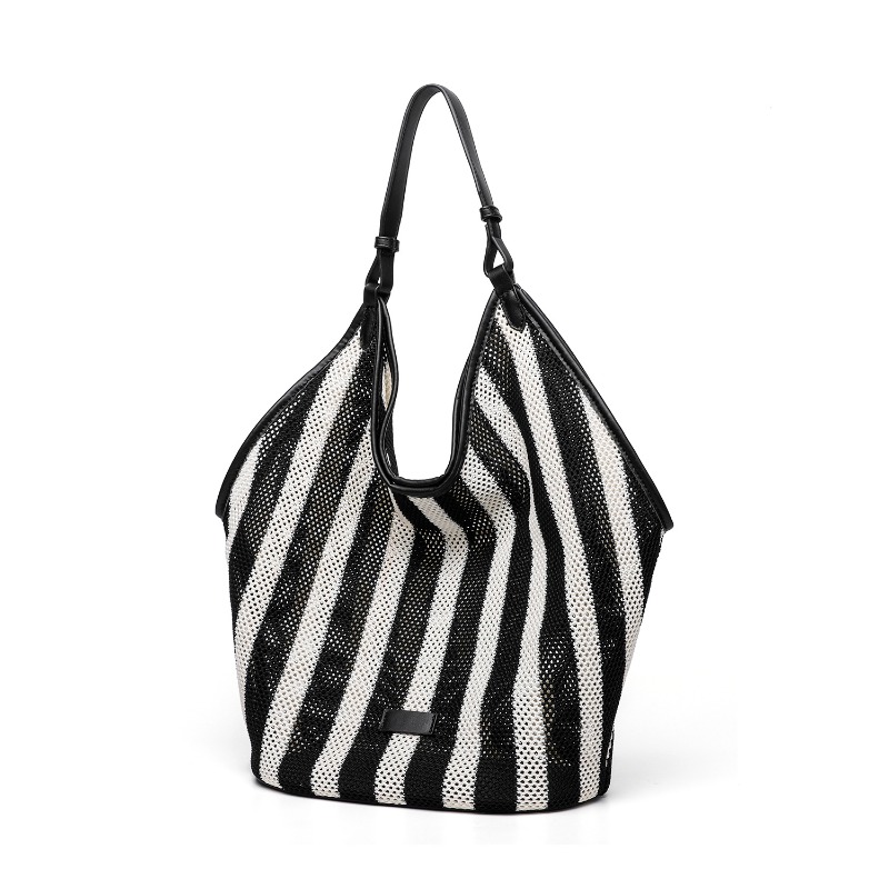 Bolso Tote Grande a Rayas Teji - Embroidery Motif reseña y precio