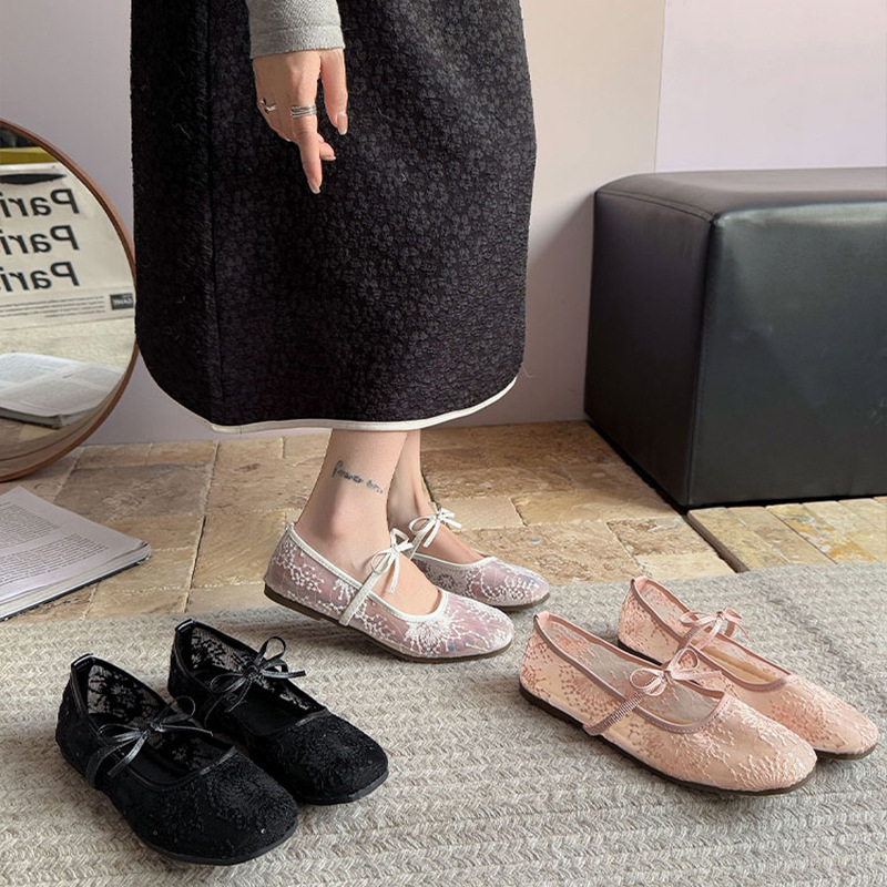 Zapatos planos de Ballet suave - Embroidery Lace reseña y precio