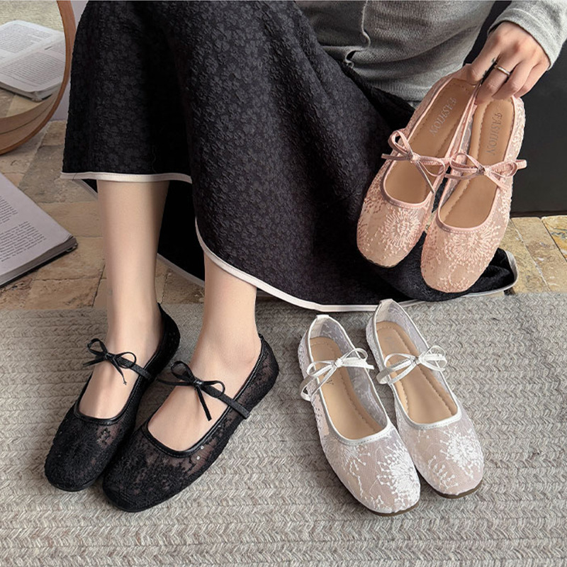 Zapatos planos de Ballet suave - Embroidery Lace reseña y precio