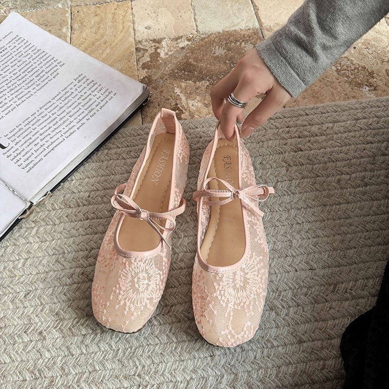 Zapatos planos de Ballet suave - Embroidery Lace reseña y precio