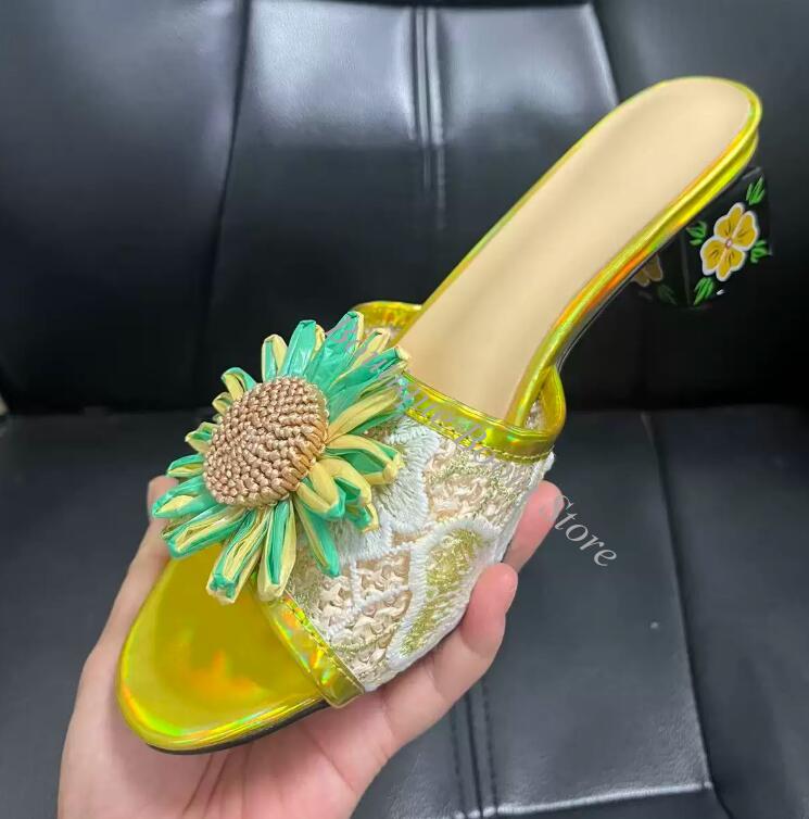Sandalias de tacón alto de 6 c - Embroidery Flower reseña y precio