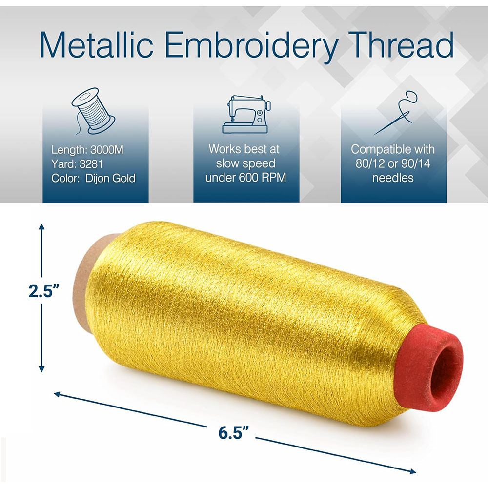 Hilo Dorado y Plateado de 150D - Embroidery Machine Computerized reseña y precio