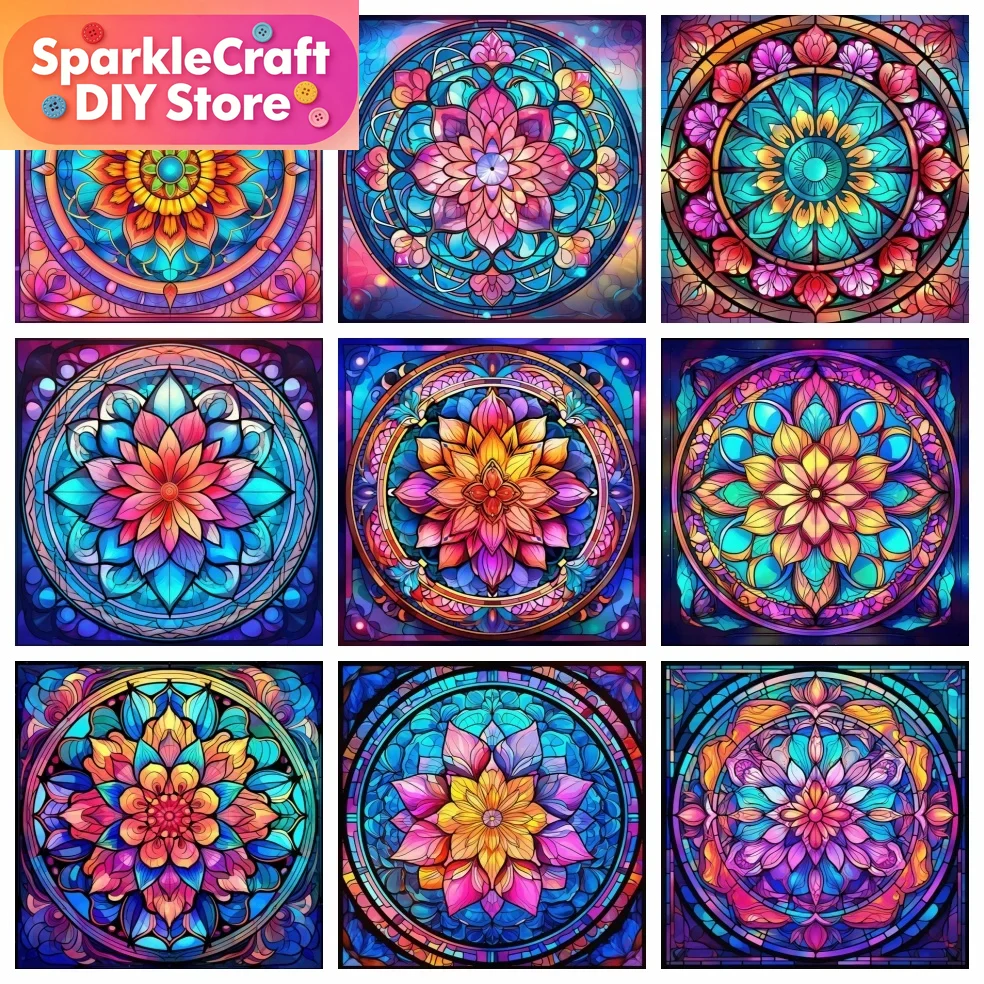 Pintura de Diamantes Mandala F - Embroidery Flower reseña y precio