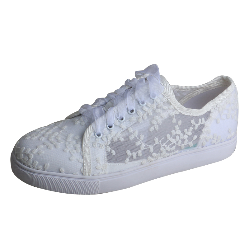 Zapatillas blancas Wedopus par - Embroidery Lace reseña y precio