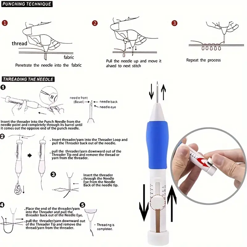 Kit de bordado para principian - Punch Needle Handle reseña y precio
