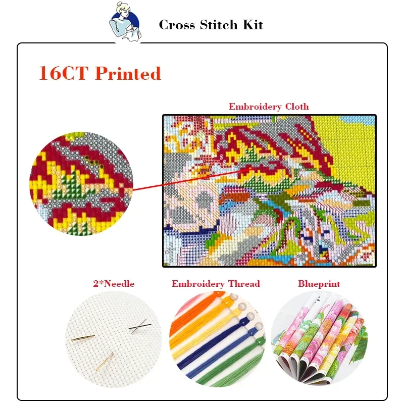 Kit de Punto de Cruz JoySunday - Embroidery X Pattern reseña y precio