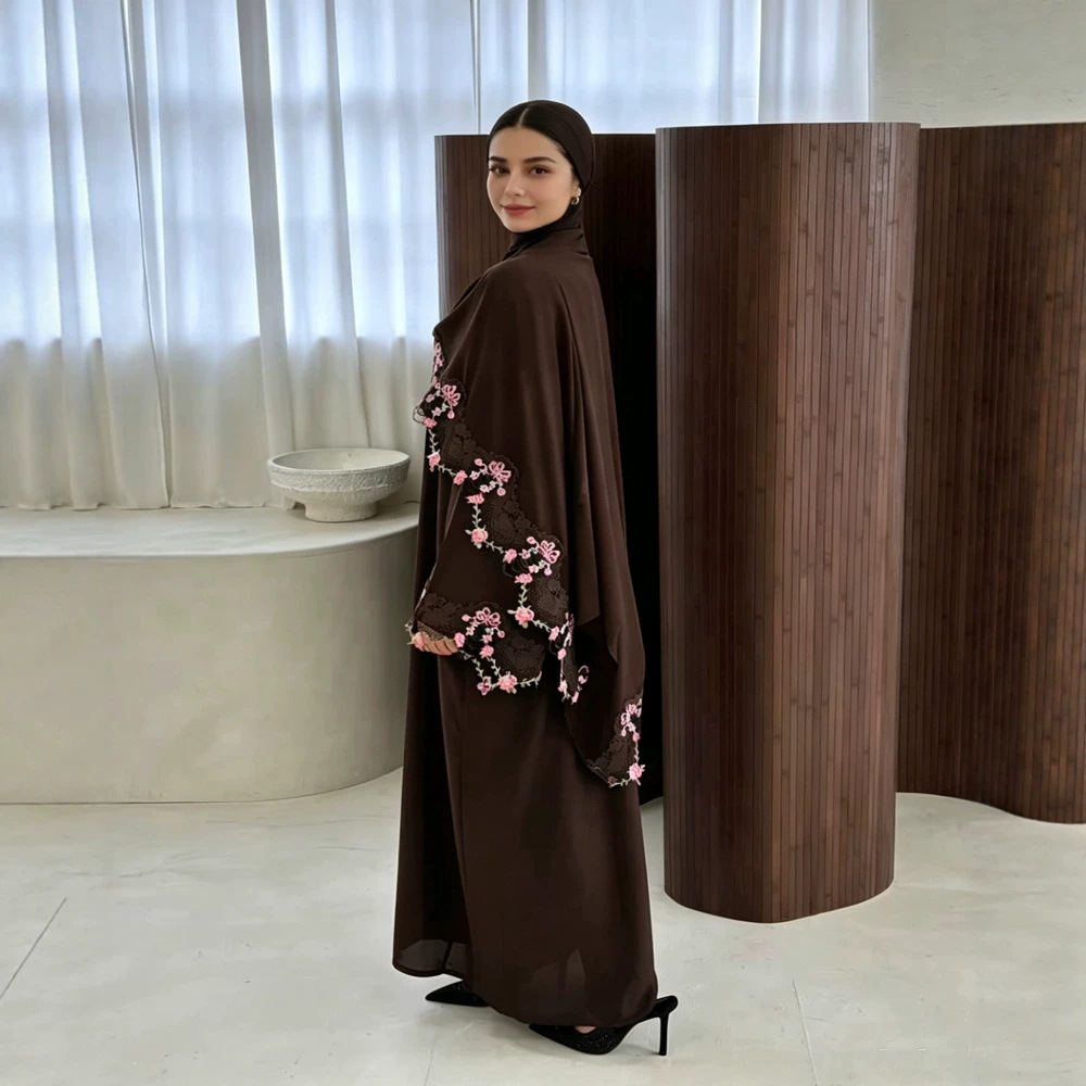 Vestido Eid para Mujer, Abaya  - Embroidery Hijab reseña y precio