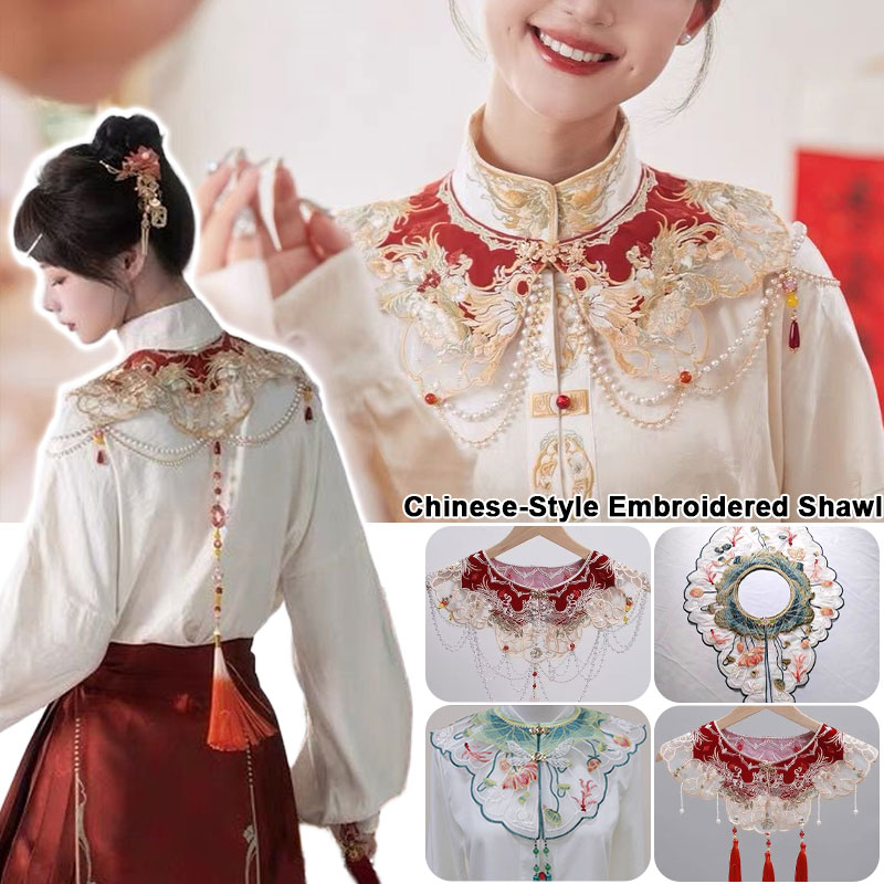Poncho Hanfu de estilo étnico  - Embroidery Shawl reseña y precio