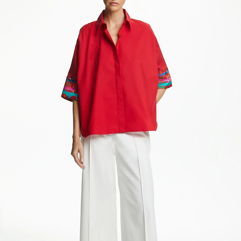Camisas femeninas, blusa infor - Embroidery Motif reseña y precio
