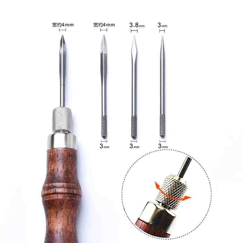 Juego de punzones de cuero 4 e - Punch Needle Handle reseña y precio
