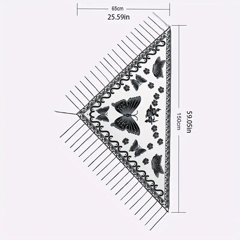 Bufanda triangular de moda con - Embroidery Shawl reseña y precio