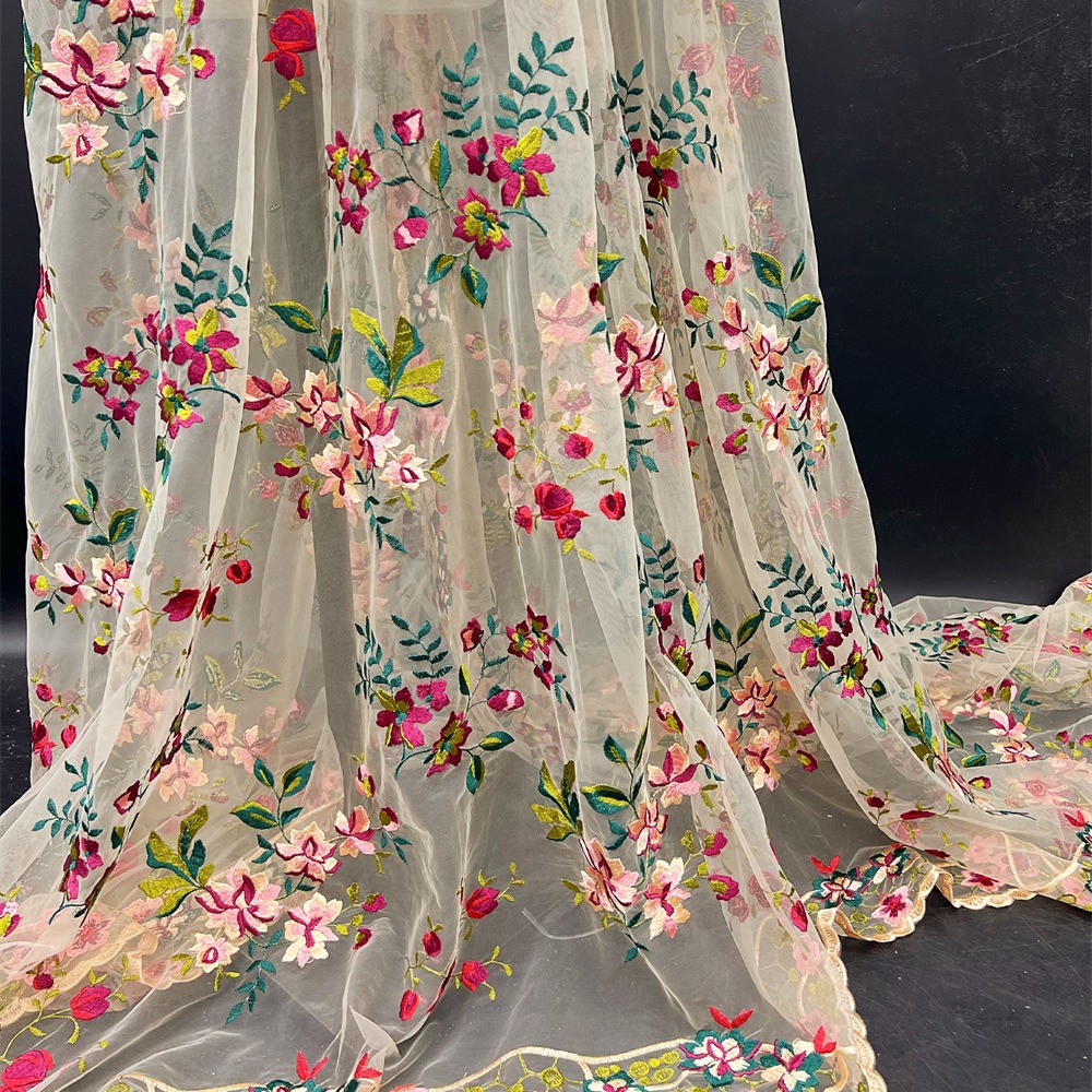 2Yds, versión densa de 130cm d - Embroidery Flower reseña y precio