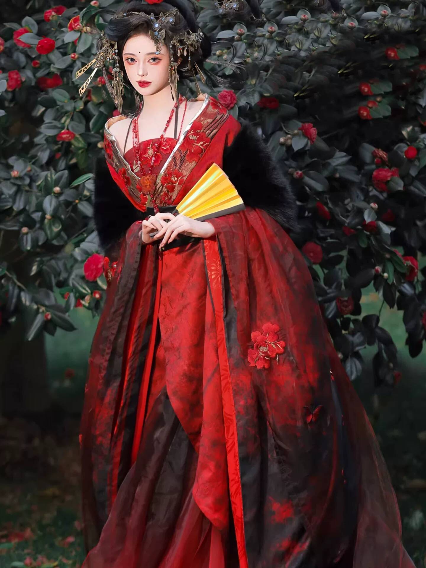 Nuevo Hanfu Rojo Datura para M - Embroidery Cotton reseña y precio