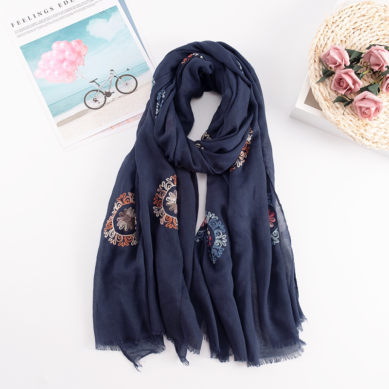 Foulard bordado étnico para mu - Embroidery Hijab reseña y precio