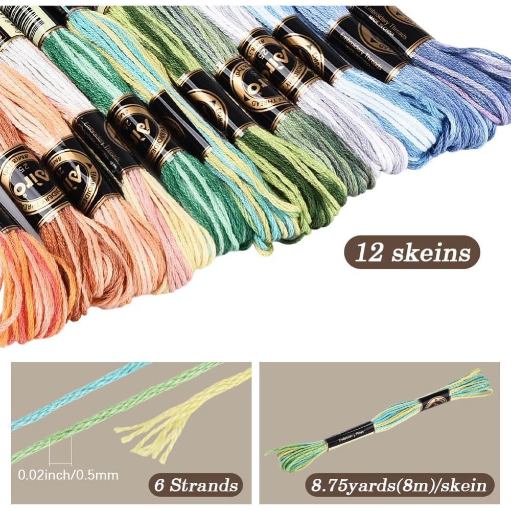12 rollos de hilo de bordar de - Embroidery Bracelet reseña y precio