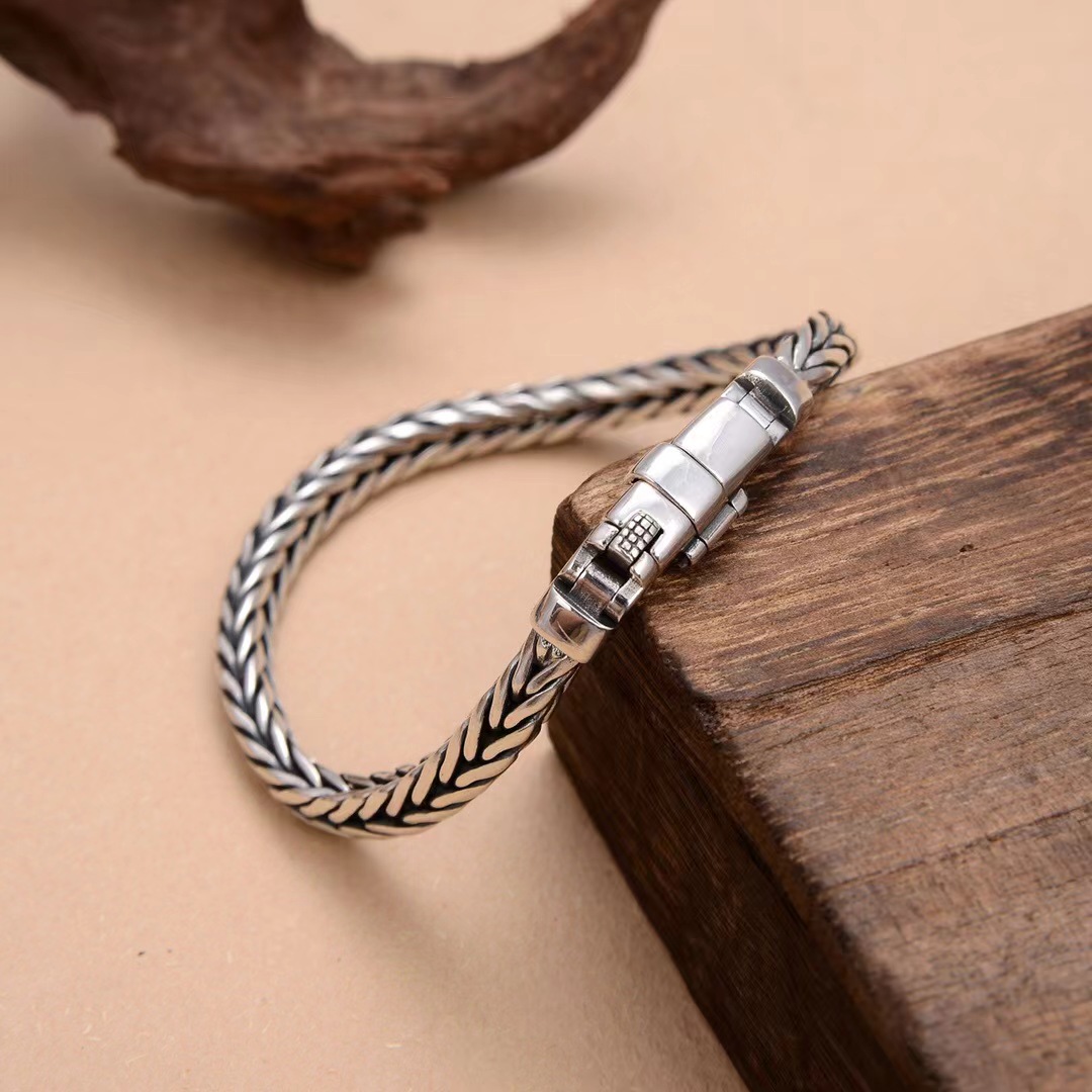 Pulsera de plata de ley S925 p - Embroidery Bracelet reseña y precio
