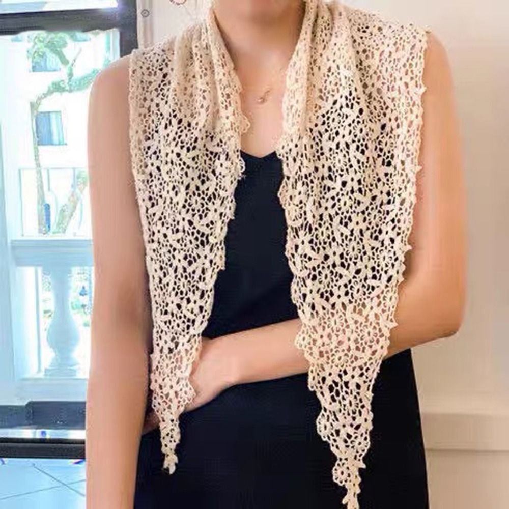 Chal de Encaje Floral Tejido a - Embroidery Shawl reseña y precio