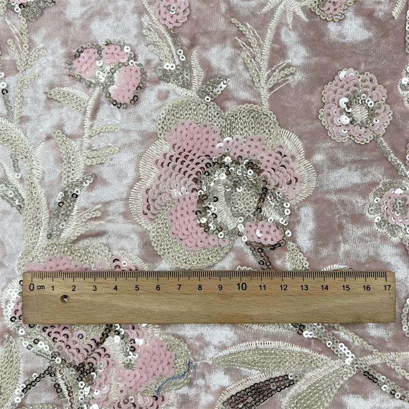 Tela de terciopelo de 130 cm d - Embroidery Flower reseña y precio