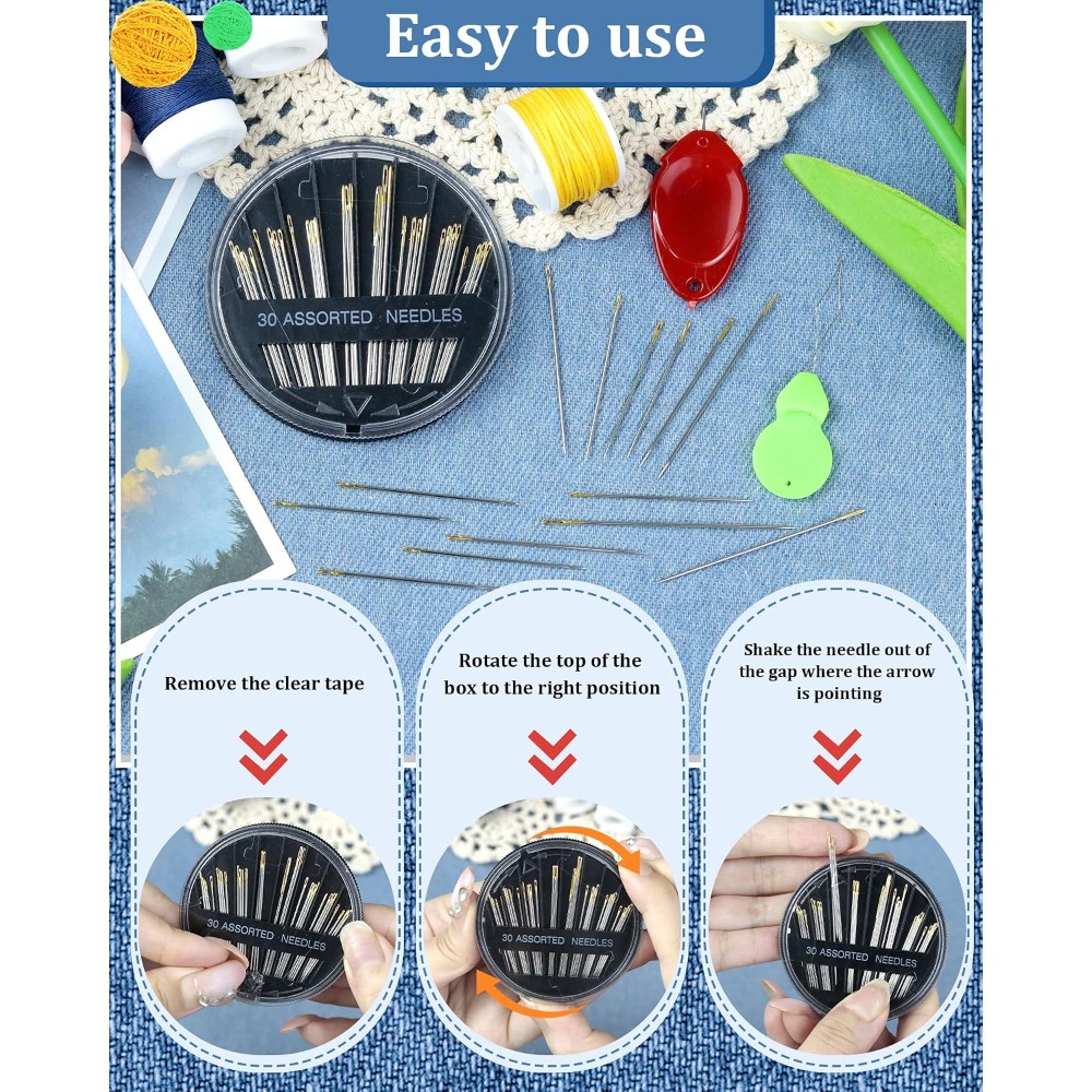 Juego de 30 Agujas de Coser a  - Embroidery Kit reseña y precio
