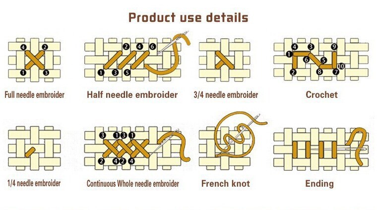 Costura, bordado, kits de punt - Embroidery X Pattern reseña y precio