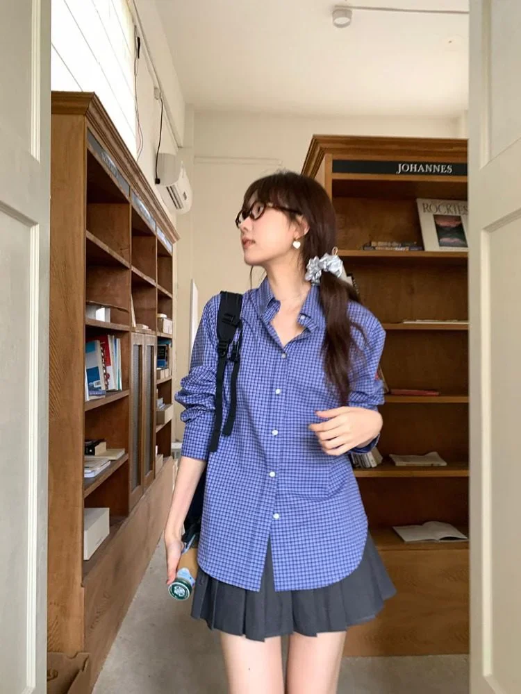 Camisas a cuadros azules Vinta - Embroidery Jersey reseña y precio
