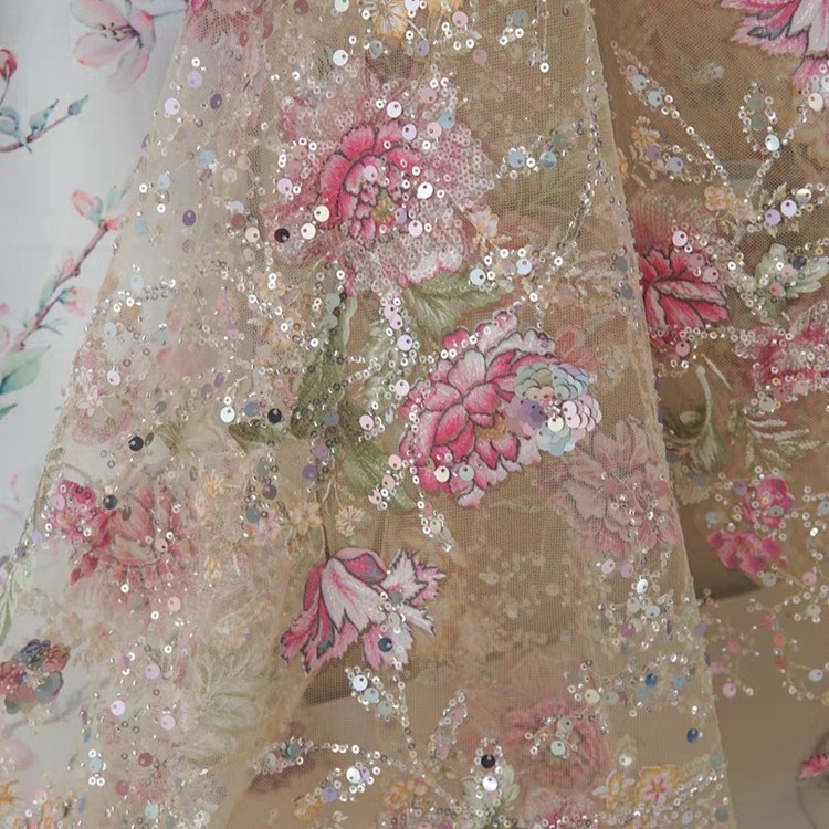 Tela de encaje de lujo con cue - Embroidery Jersey reseña y precio