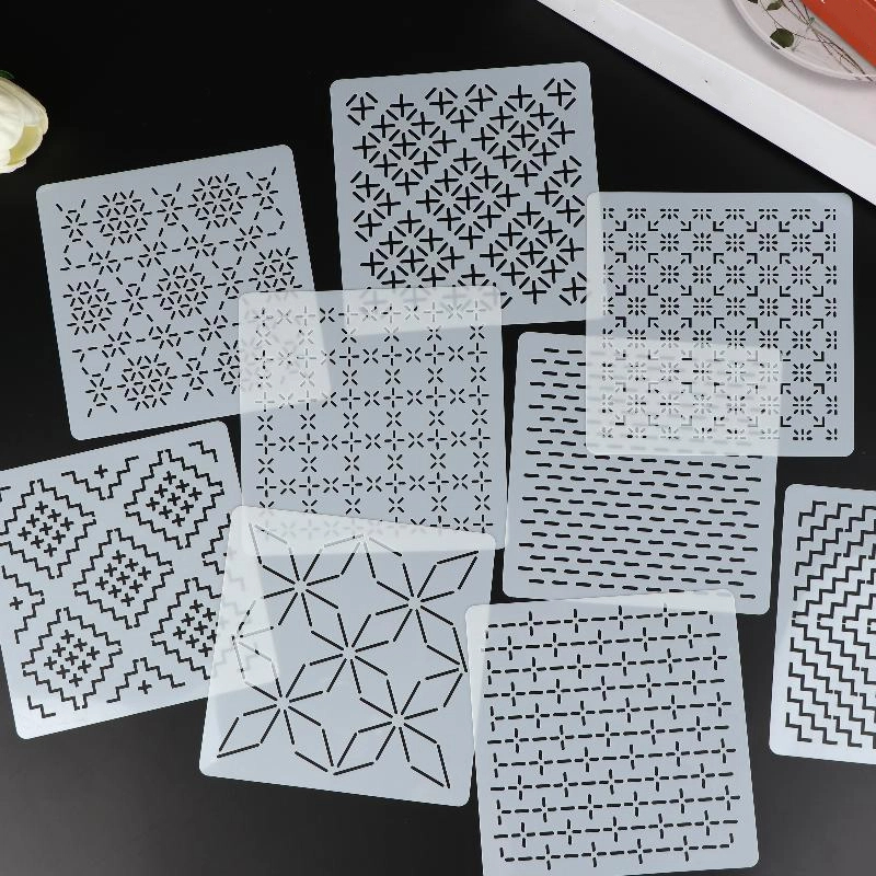 Plantillas de Bordado Sashiko, - Embroidery Motif reseña y precio