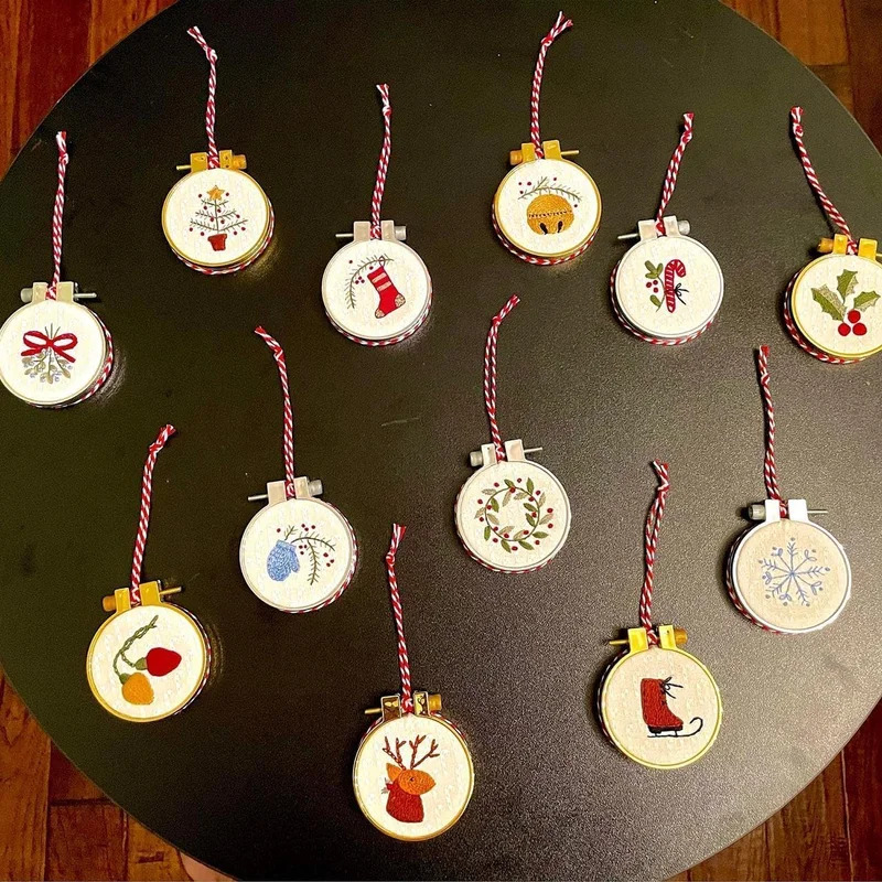 Kit de Bordado Navideño DIY, A - Embroidery Xmas Ornaments reseña y precio