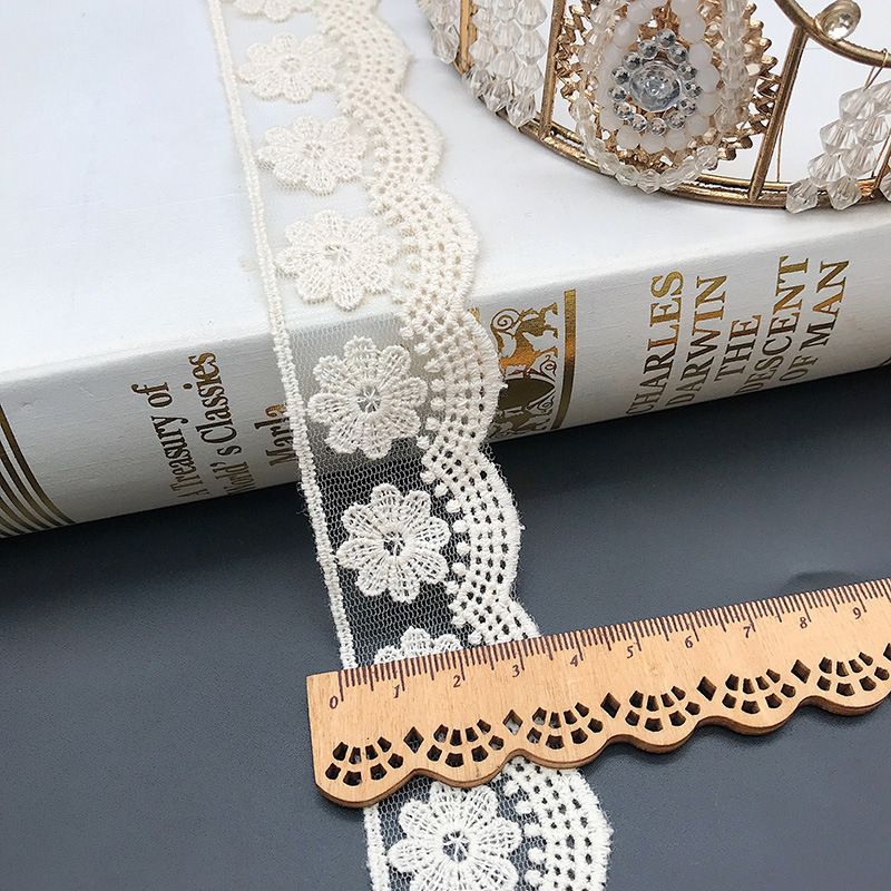 3 yardas/lote bordado blanco B - Embroidery Jersey reseña y precio