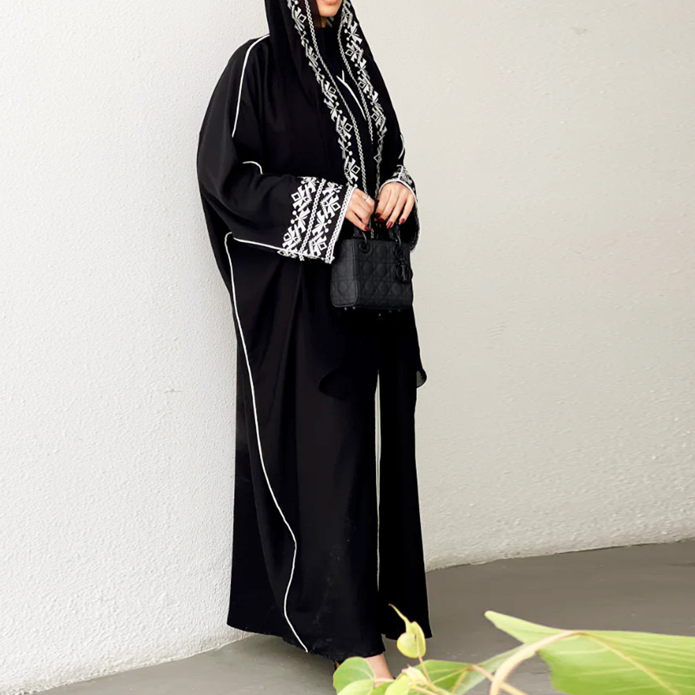 Moda clásica bordada Abaya Hij - Embroidery Hijab reseña y precio