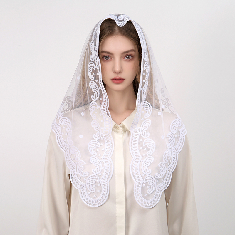 1 unidad de bufanda triangular - Embroidery Hijab reseña y precio
