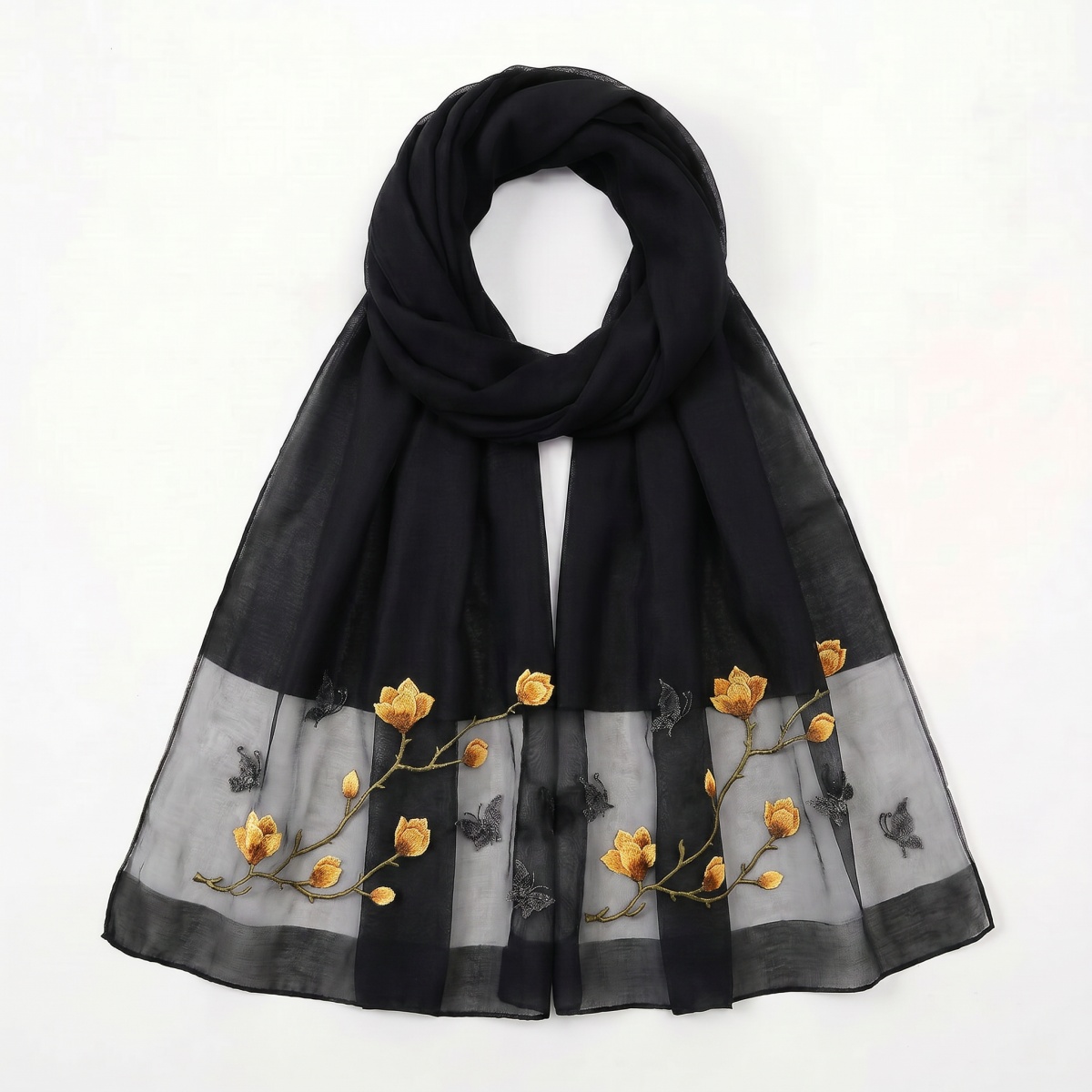 Pañuelo de seda con estampado  - Embroidery Hijab reseña y precio