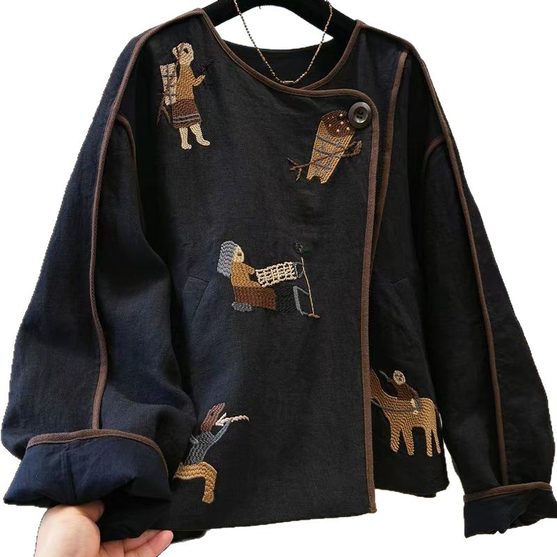 Camiseta corta con cuello redo - Embroidery Origin reseña y precio